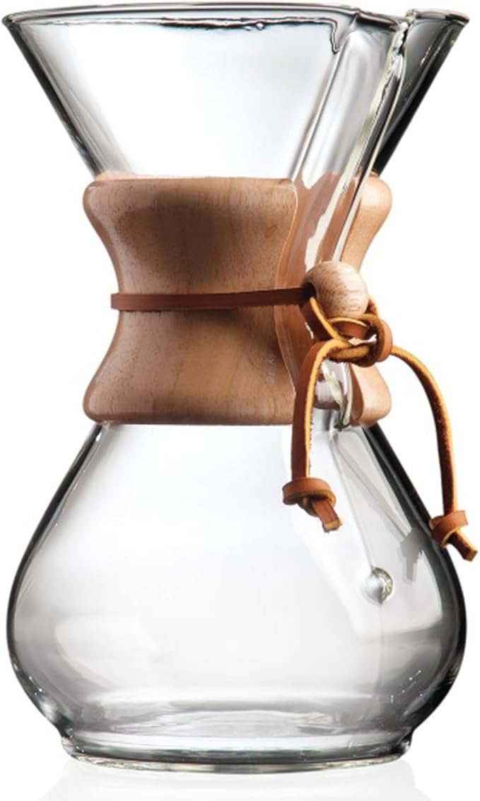 Chemex Cafeteira de vidro derramada